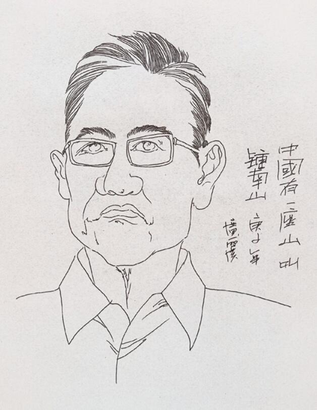 《钟南山肖像《最美祝福》等线描小品,用特殊的视角,平凡的笔触